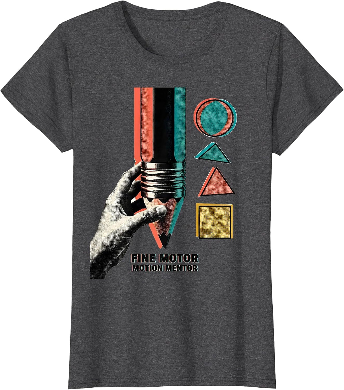 Women's Fine Motor Motion Mentor Occupational Therapy Sensory T-Shirt - Dark Heather Grey