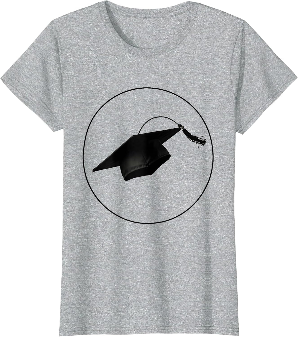 English Teacher Graduation Cap Toss Graphic T-Shirt - Heather Grey