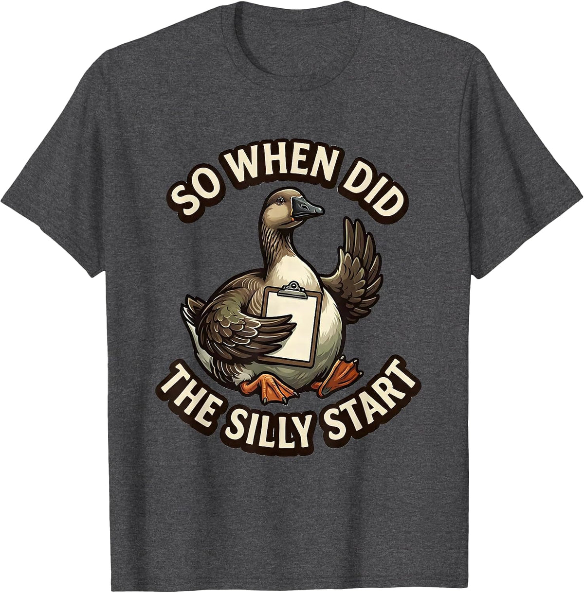 So When Did The Silly Start Funny Mental Health Counselor T-Shirt - Dark Heather Grey