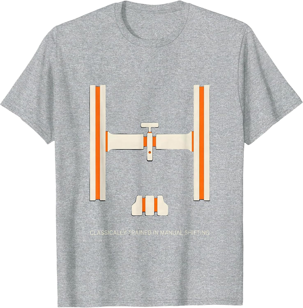 Men's Classically Trained In Manual Shifting Funny Car Guy T-Shirt - Heather Grey