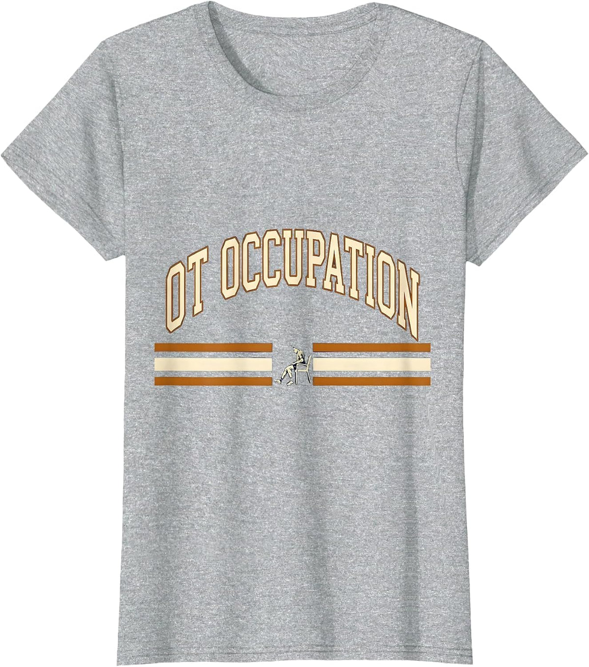 OT Occupation Retro Playful Occupational Therapy OT Month T-Shirt - Heather Grey