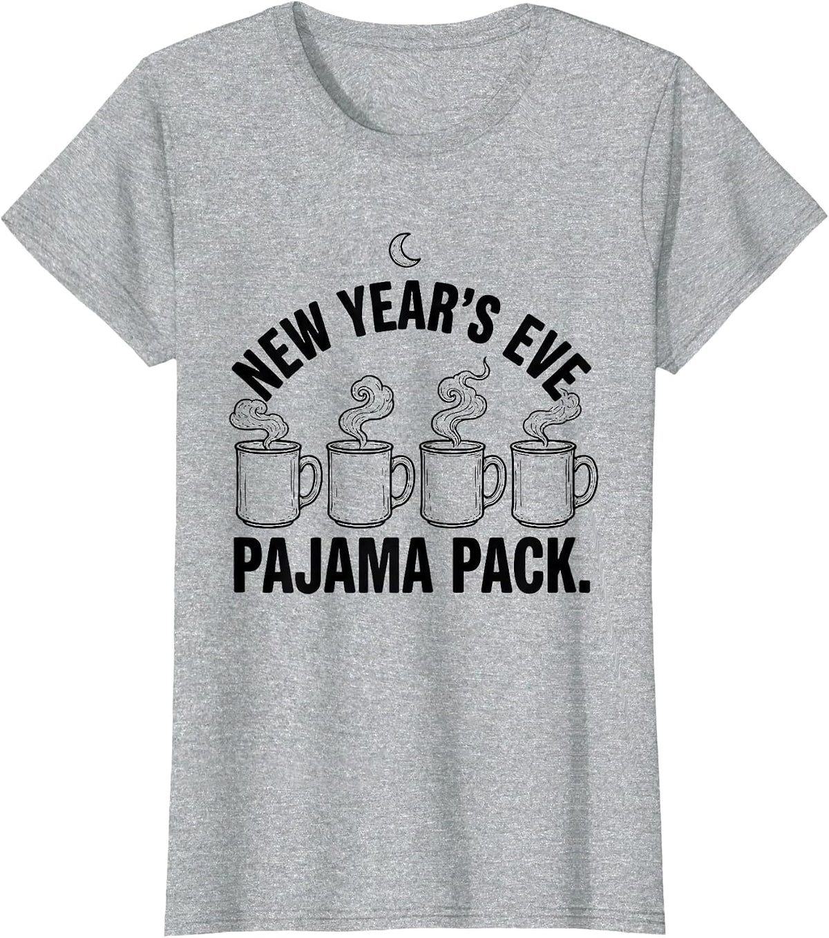New Year's Eve Pajama Pack Funny Family Party Matching T-Shirt - Heather Grey