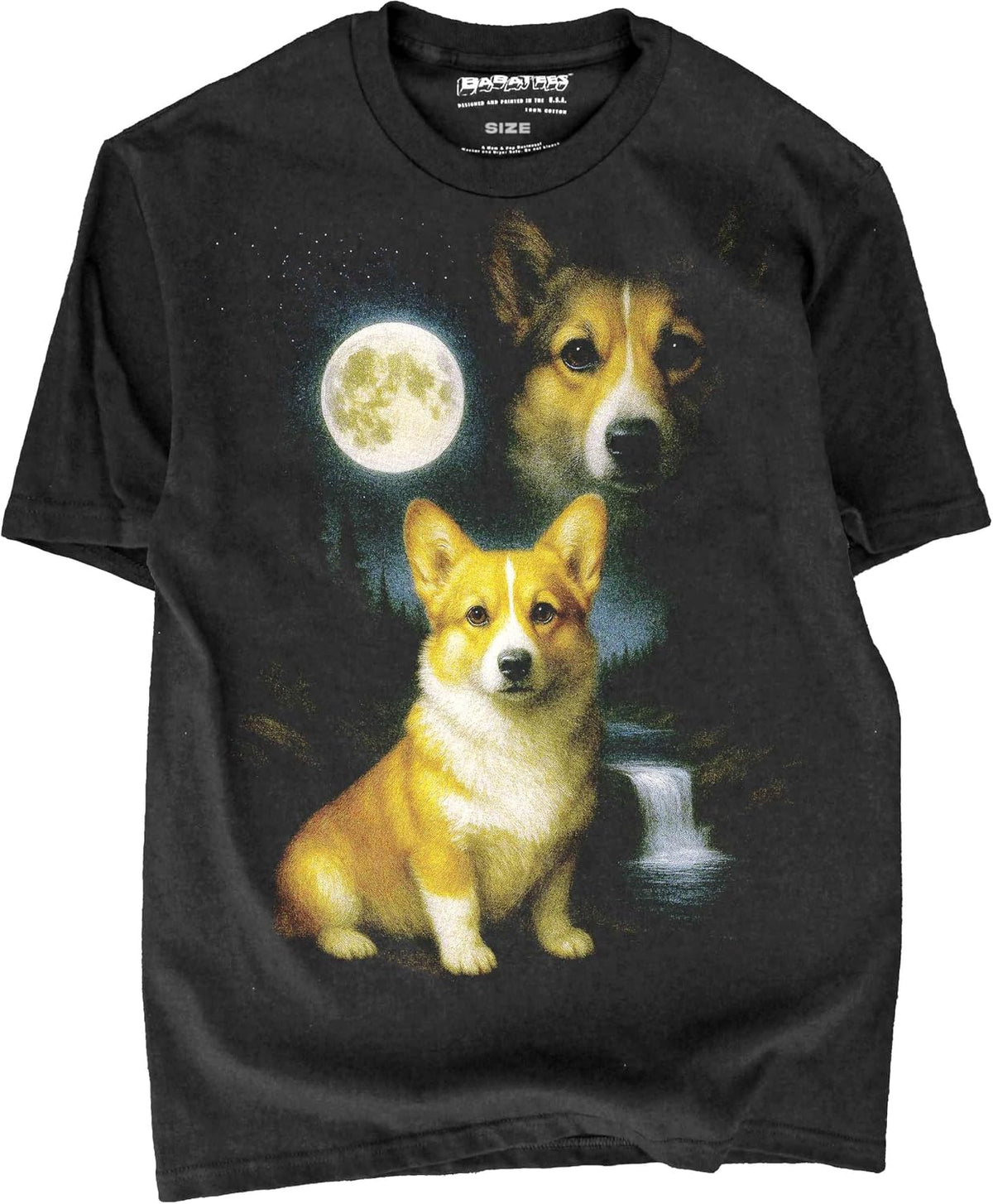 Heavy Metal T-Shirt for Dog Mom and Dad - Men & Women Pet Owners Vintage 80s 90s Retro Futuristic - Corgi D3