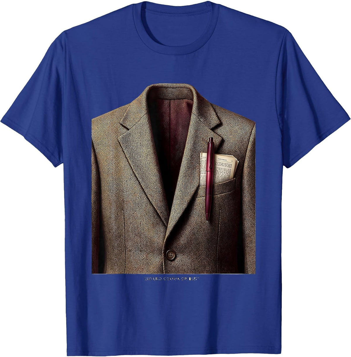 Oxford Comma Or Bust English Teacher Design T-Shirt - Royal Blue