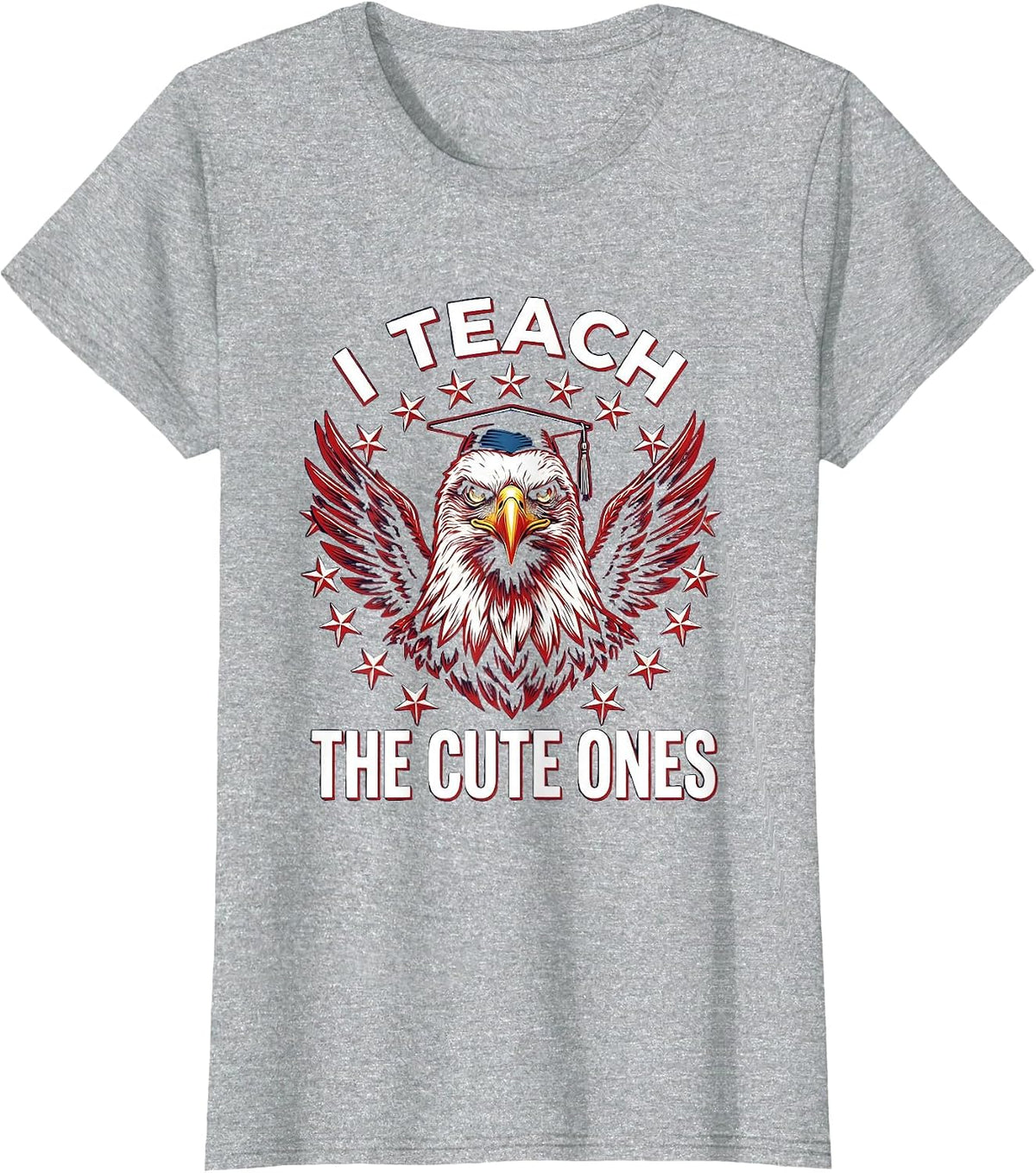 Women's I Teach The Cute Ones PreK Teacher Design T-Shirt - Heather Grey