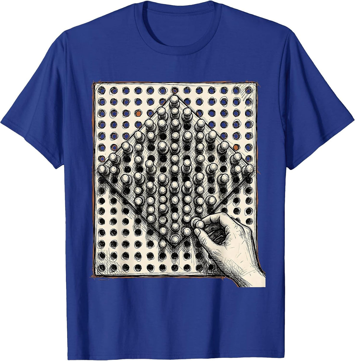 Occupational Therapy Pegboard Colorful Pegs Design T-Shirt - Royal Blue
