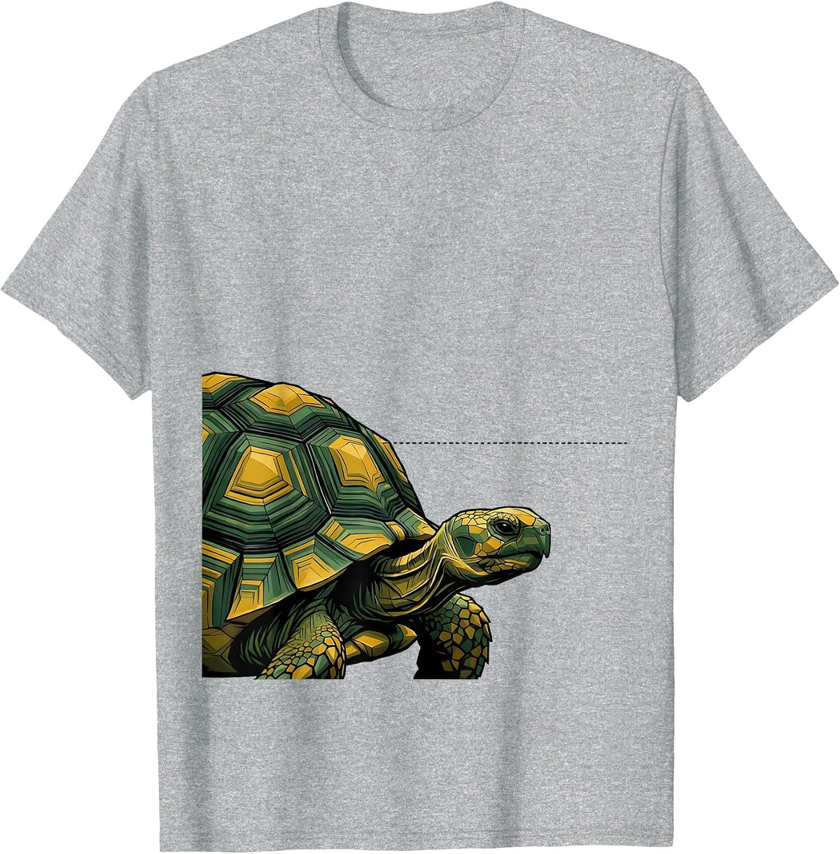 Men's Geometric Tortoise Animal Lover Humor T-Shirt - Heather Grey