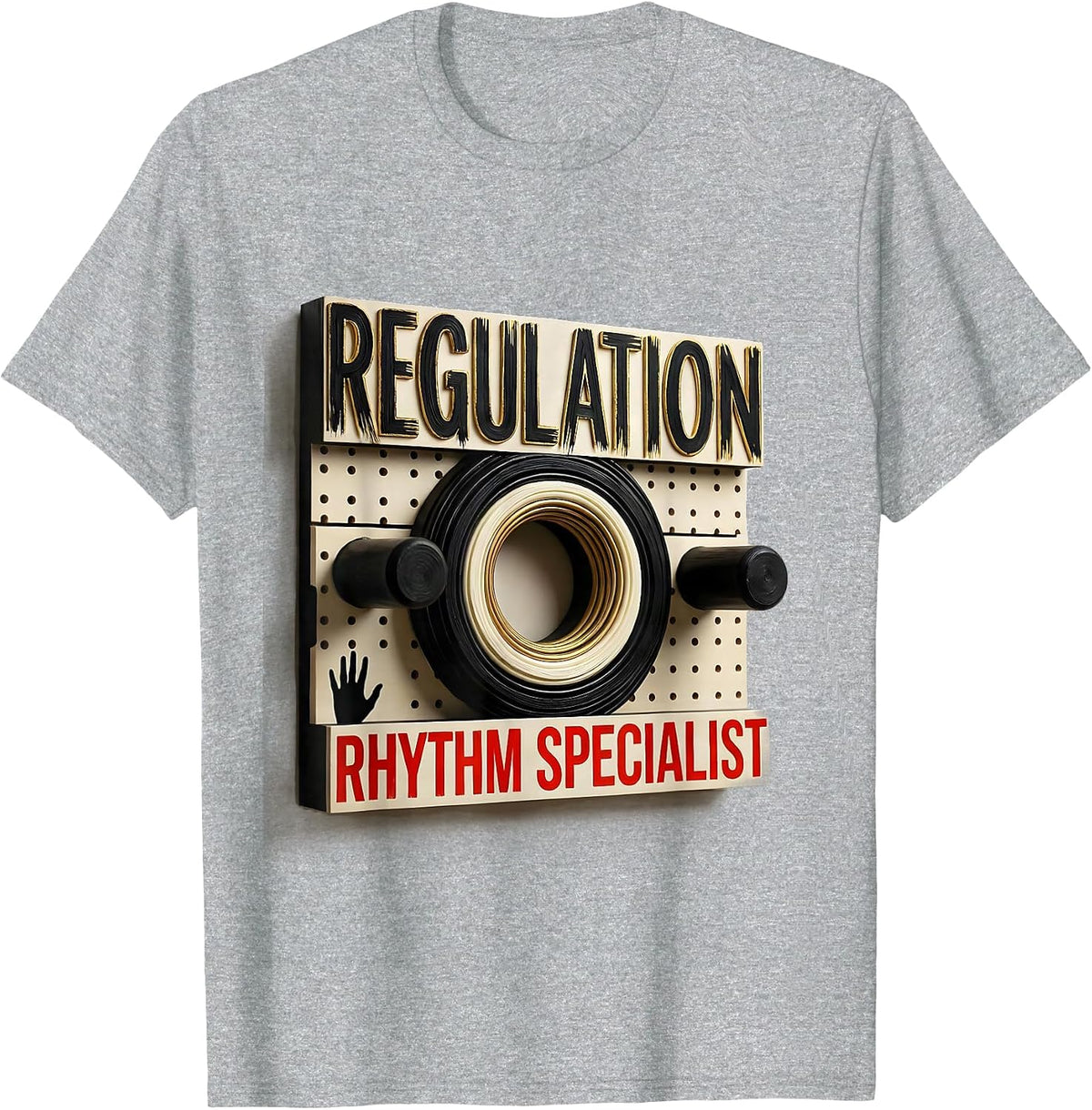 Men's Regulation Rhythm Specialist Occupational Therapy Sensory T-Shirt - Heather Grey