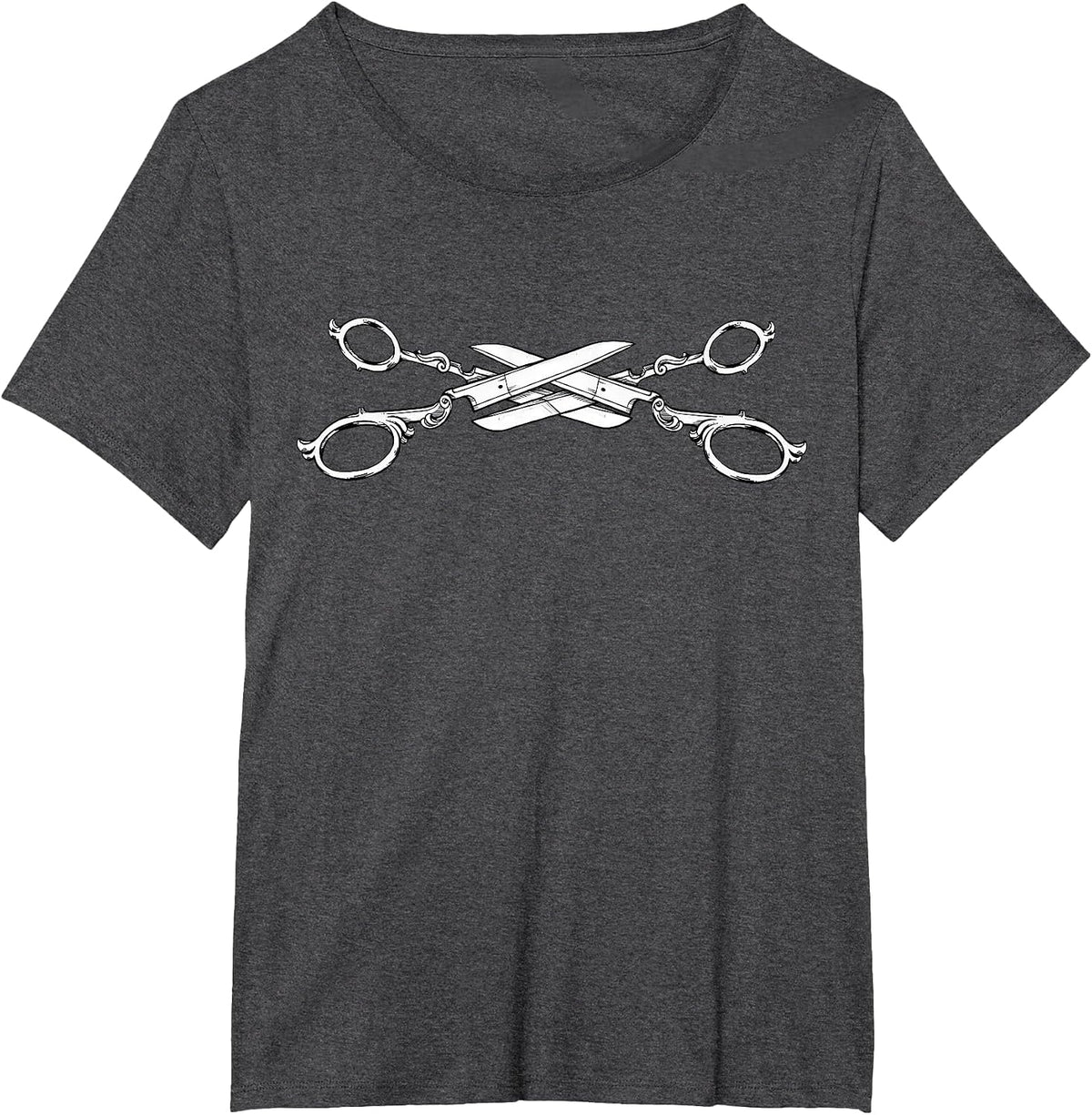 Scissors Lesbian Pride Month LGBTQ Feminist Human Rights T-Shirt - Dark Heather Grey