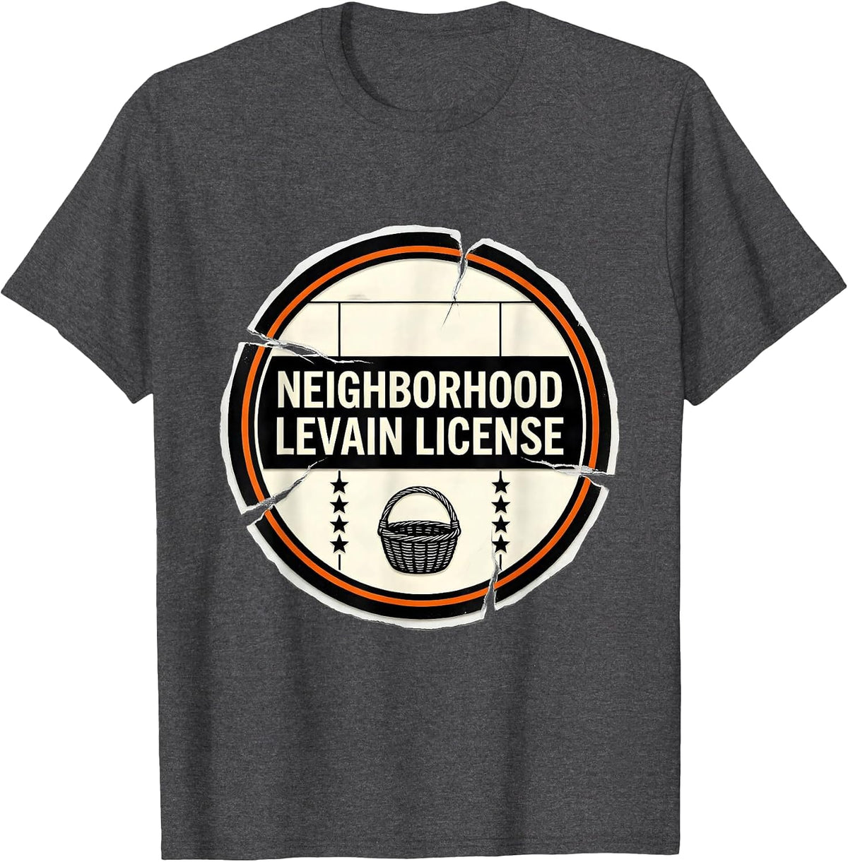 Neighborhood Levain License Funny Bread Baker Sourdough T-Shirt - Dark Heather Grey