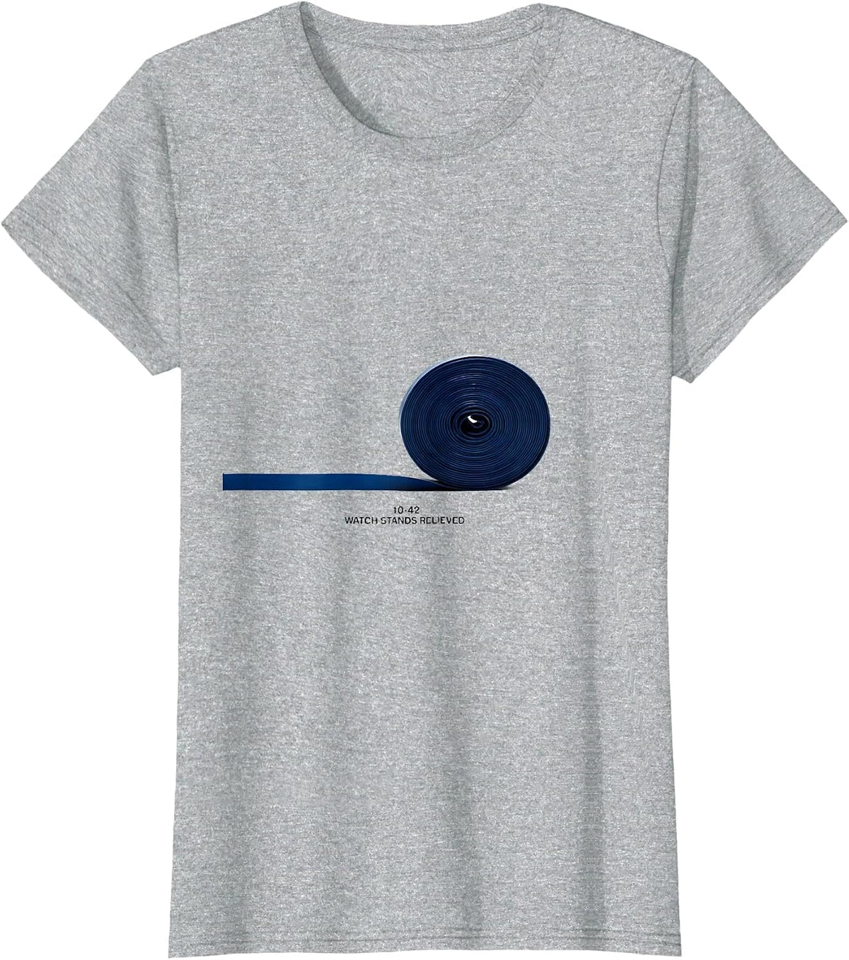 10-42 Watch Stands Relieved Thin Blue Line Police Support T-Shirt - Heather Grey