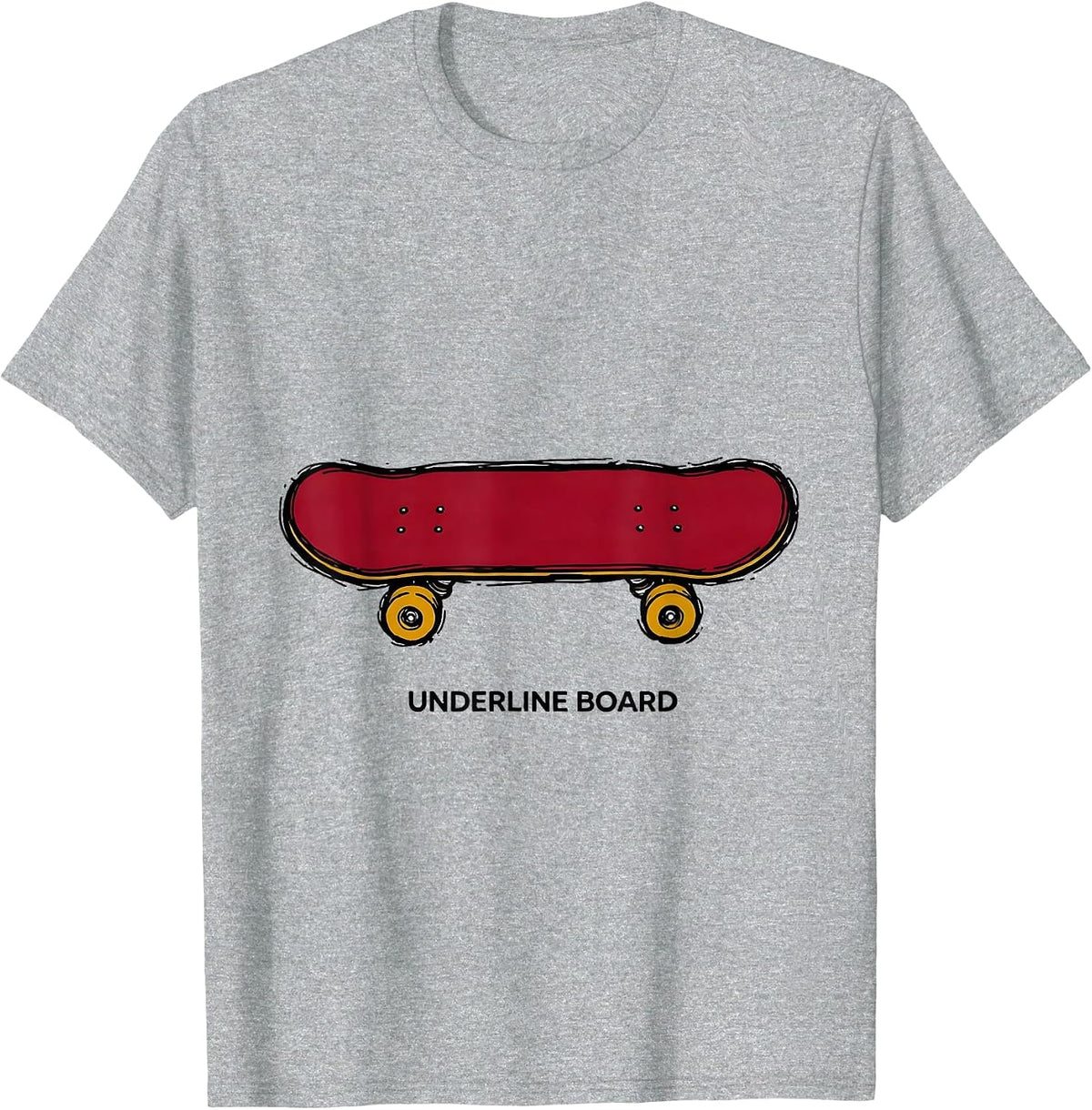 Men's Underline Board Funny Grammar Teacher Punctuation Humor T-Shirt - Heather Grey