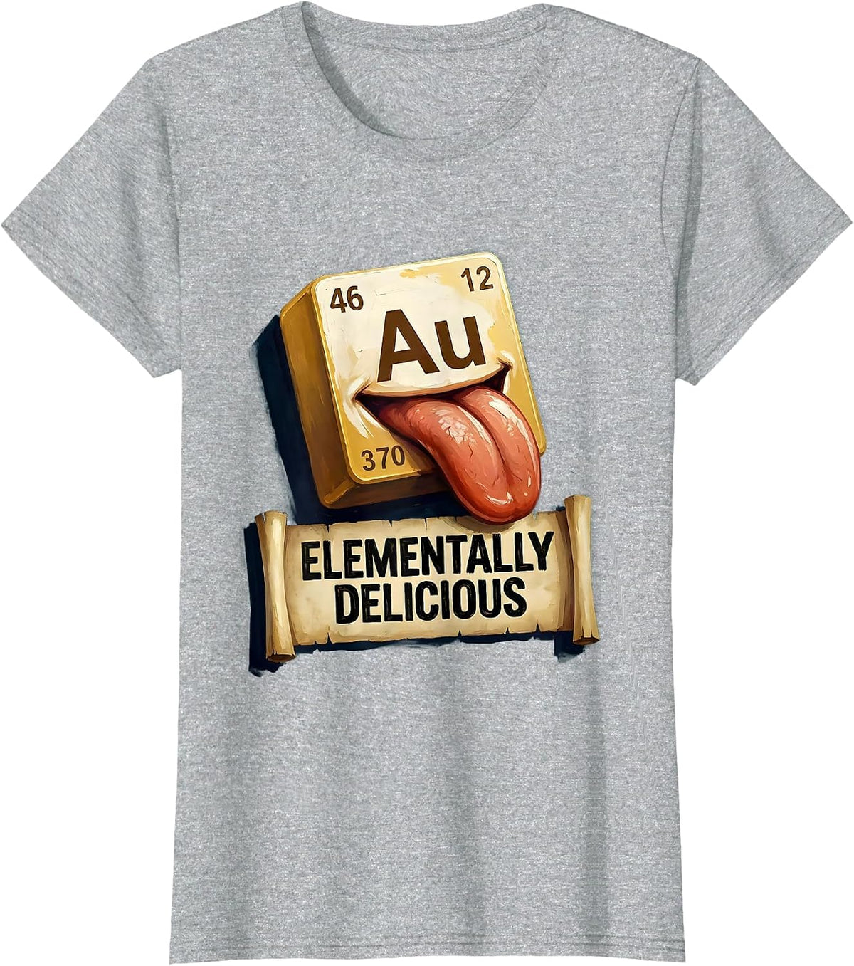 Can I Lick It Periodic Table Elementally Delicious T-Shirt - Heather Grey