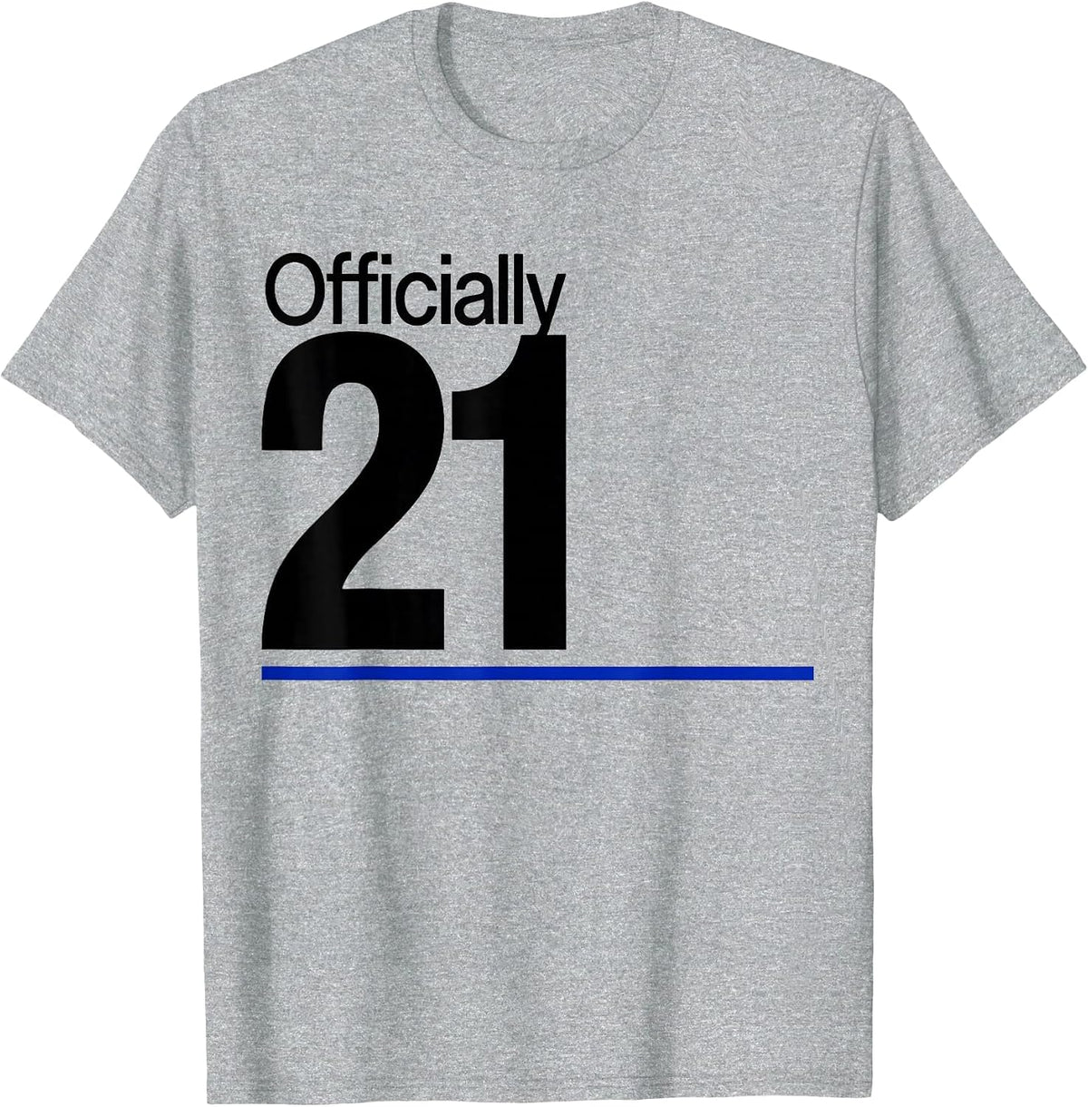 Men's Officially 21 Milestone Birthday Gift 21st Birthday Party T-Shirt - Heather Grey