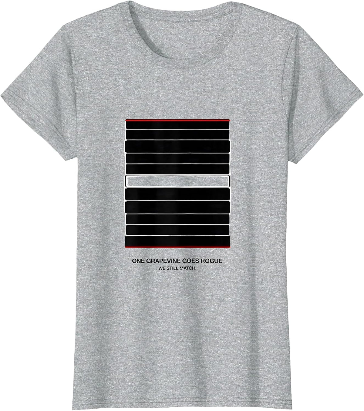 Women's One Grapevine Goes Rogue, We Still Match Line Dance T-Shirt - Heather Grey