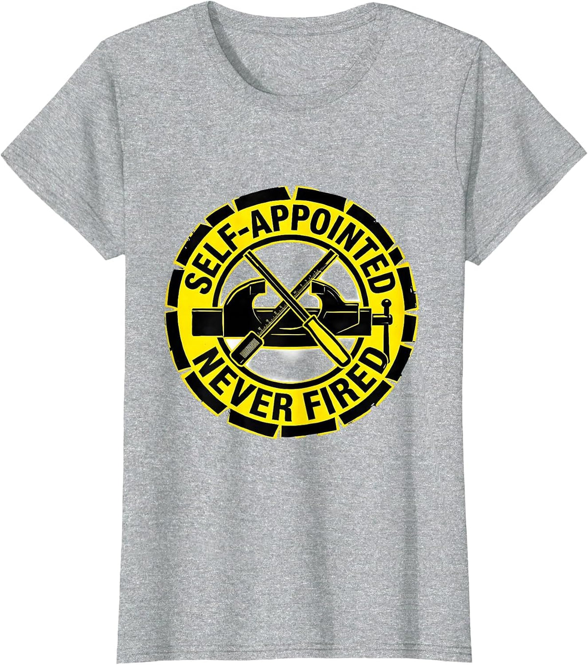 Self-Appointed, Never Fired Funny Mechanic Car Guy Gift T-Shirt - Heather Grey