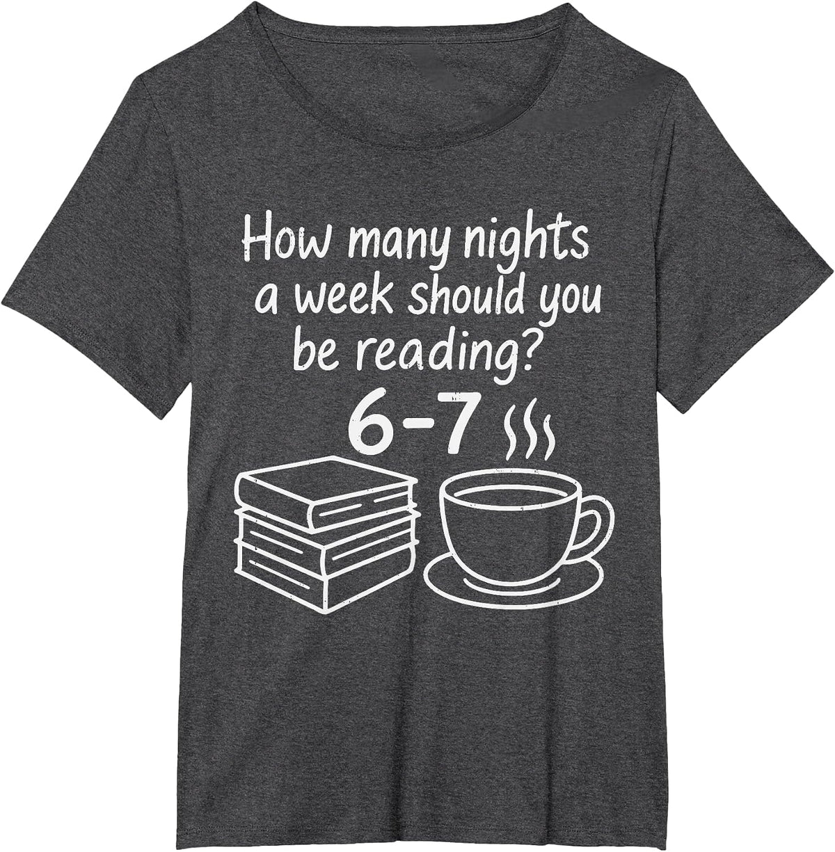 Reading 67 Six Seven English Teacher Book Lover Librarian T-Shirt - Dark Heather Grey