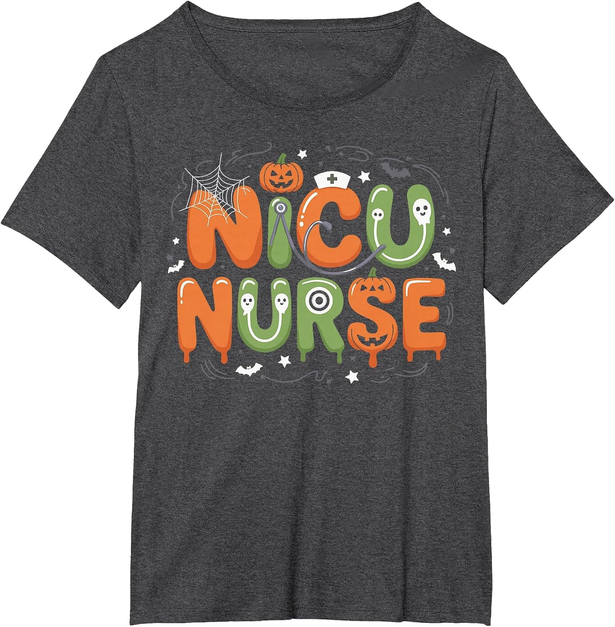 NICU Nurse Infant Care Halloween Costume T-Shirt - Dark Heather Grey