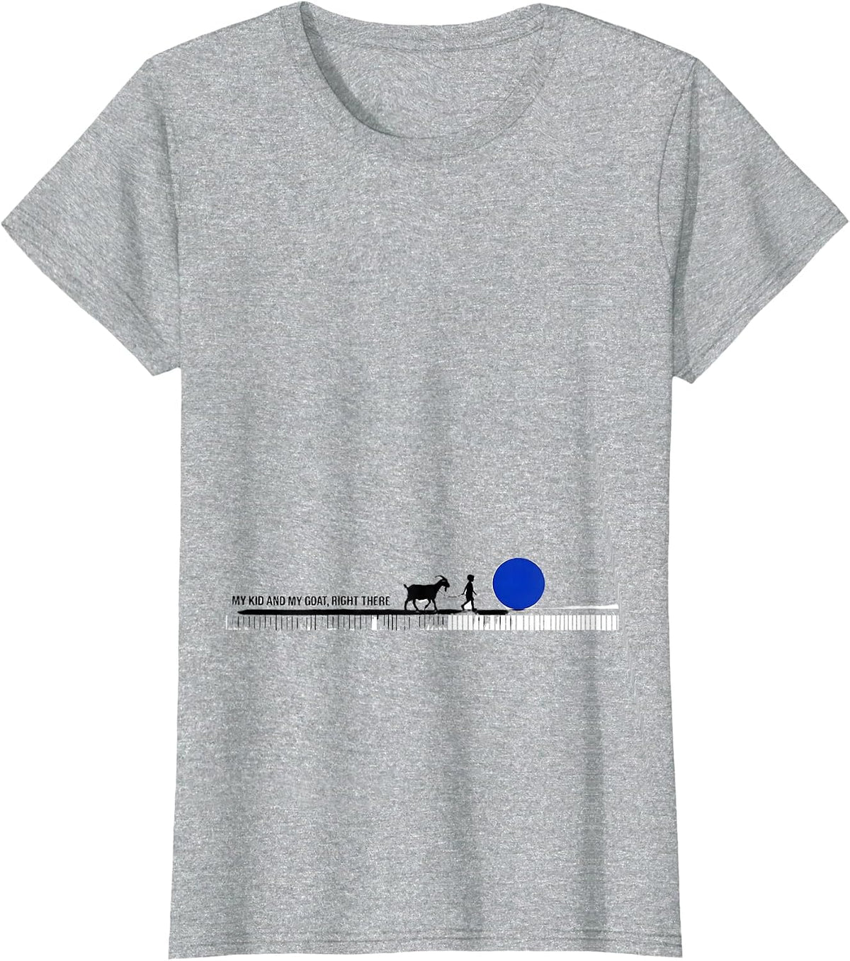 Women's My Kid And My Goat Right There Rustic Farm Show Mom T-Shirt - Heather Grey
