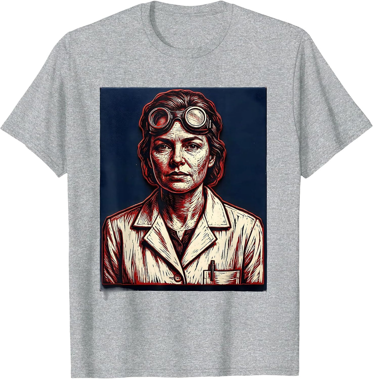 Labor Day Lab Coat Scientist Illustration T-Shirt, Men, Heather Grey, Small - As Pictured