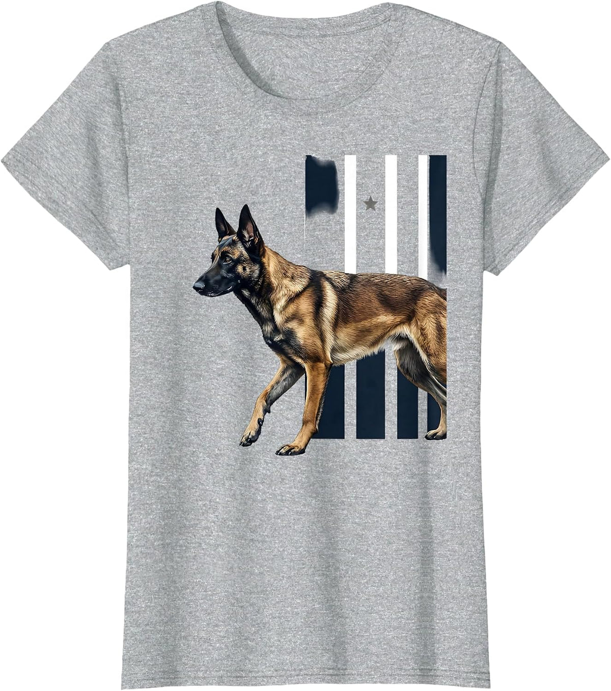 Belgian Malinois Minimalist Breed Pride Dog Lover T-Shirt - Heather Grey