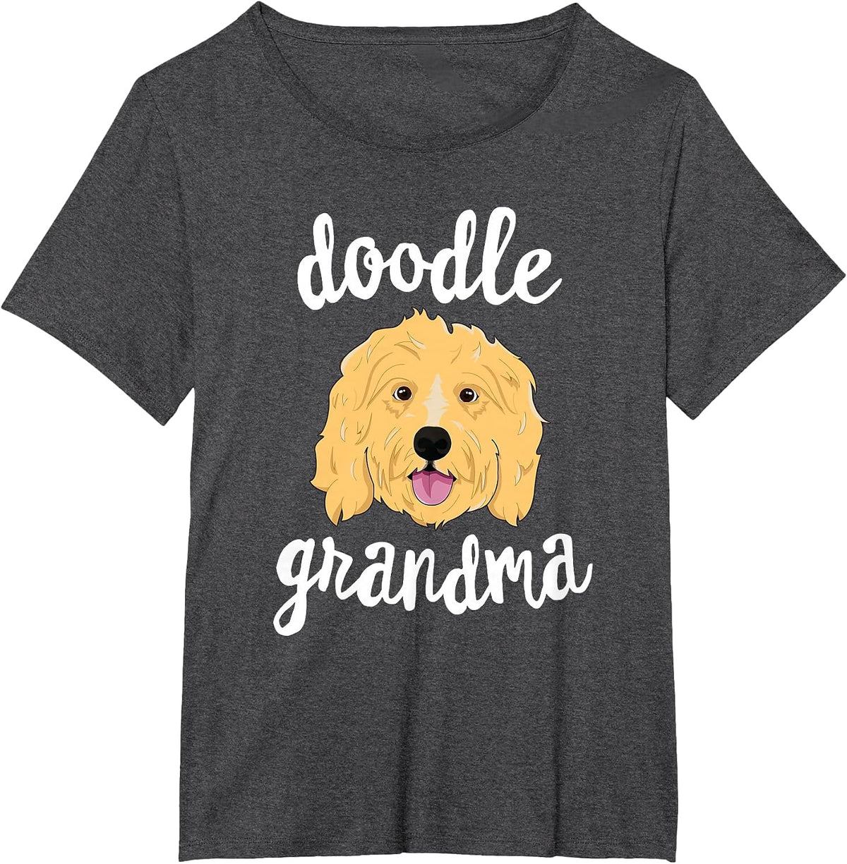 Golden Doodle Grandma Pawma Dog Grandparents Grand Maw T-Shirt - Dark Heather Grey