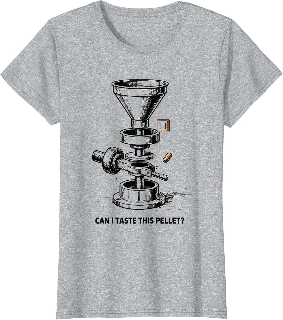 Can I Taste This Pellet Funny Science Teacher Humor Gift T-Shirt - Heather Grey