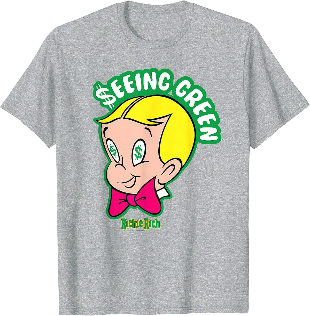 Richie Rich Seeing Green T-Shirt - Heather Grey