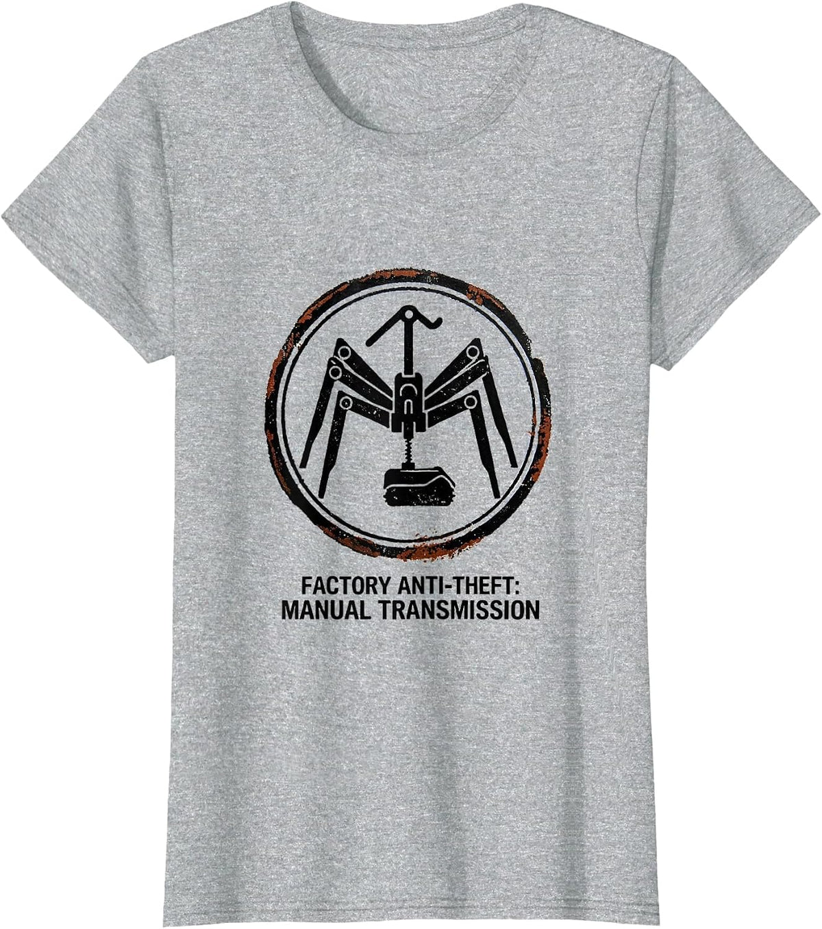Factory Anti-Theft: Manual Transmission Car Guy T-Shirt - Heather Grey