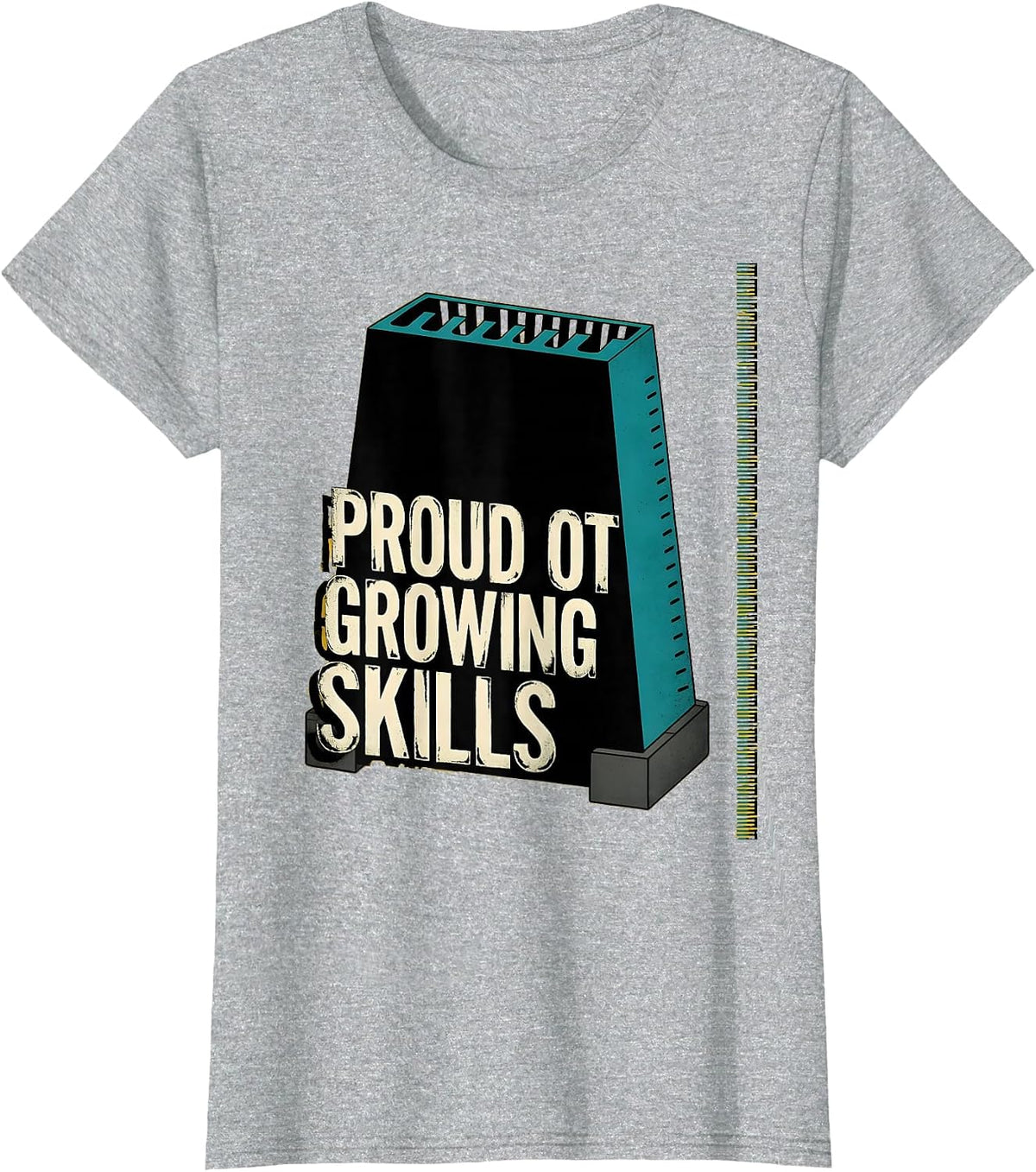 Women's Proud OT Growing Skills Midcentury Modern Occupational T-Shirt - Heather Grey