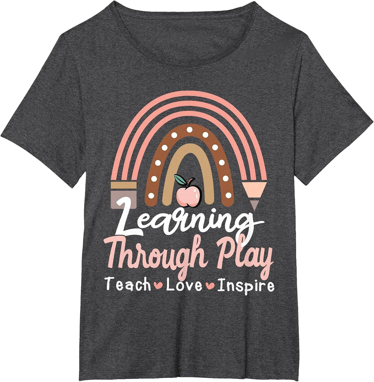 Learning Through Play TK Teacher Sped Education Special Team T-Shirt - Dark Heather Grey