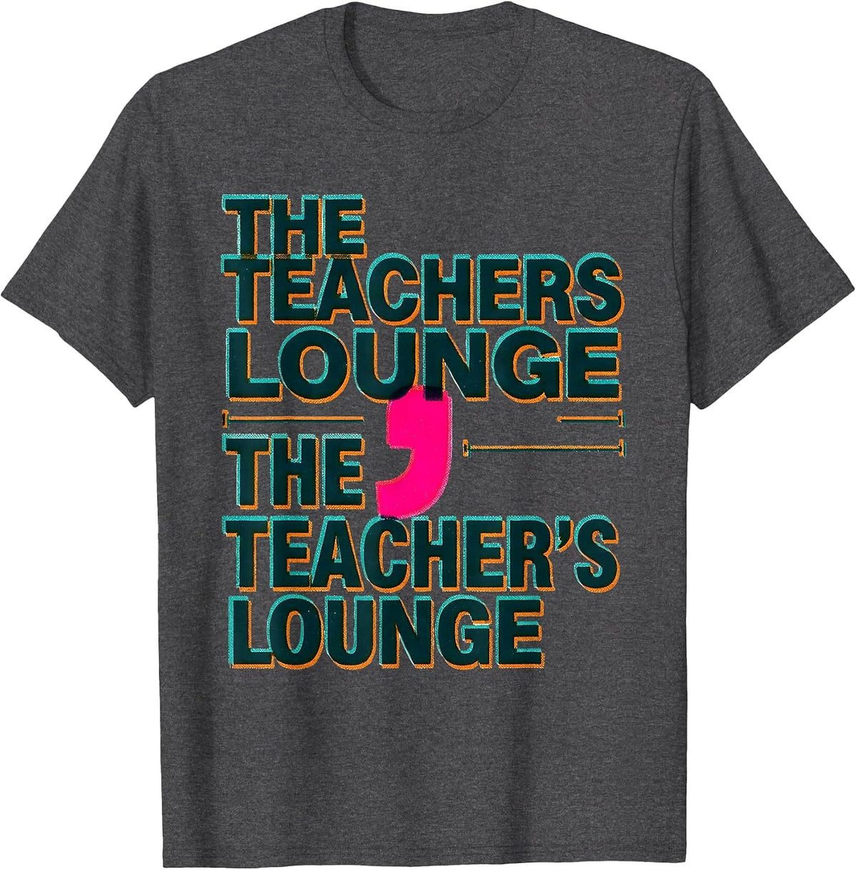 Men's The Teachers Lounge The Teacher's Lounge Funny Grammar T-Shirt - Dark Heather Grey