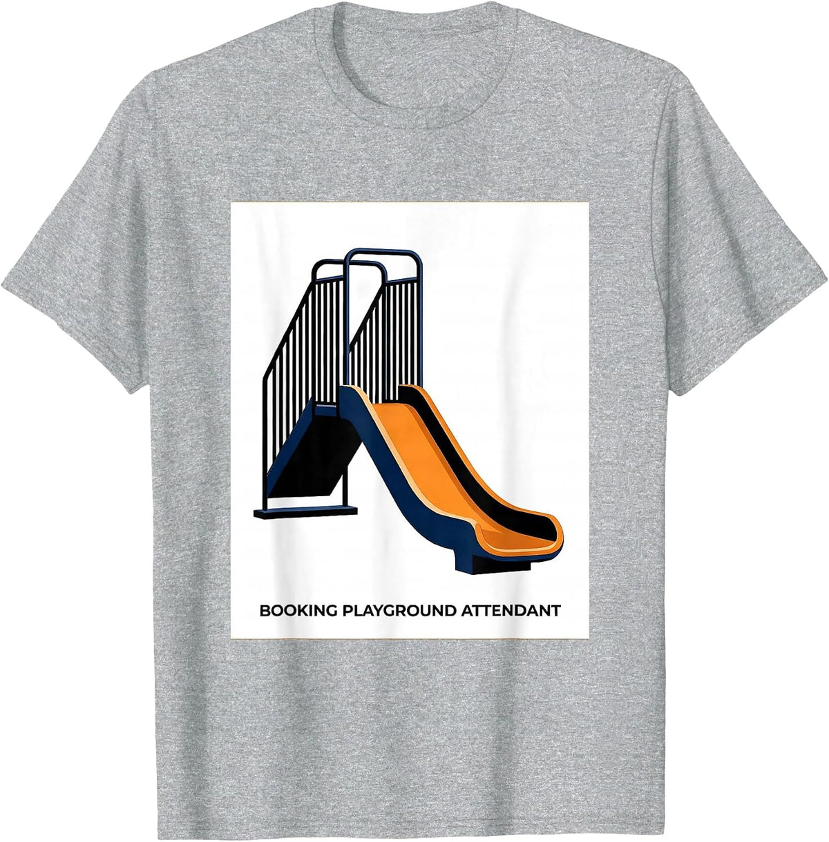 Men's Booking Playground Attendant Funny Police Officer Gift Law T-Shirt - Heather Grey