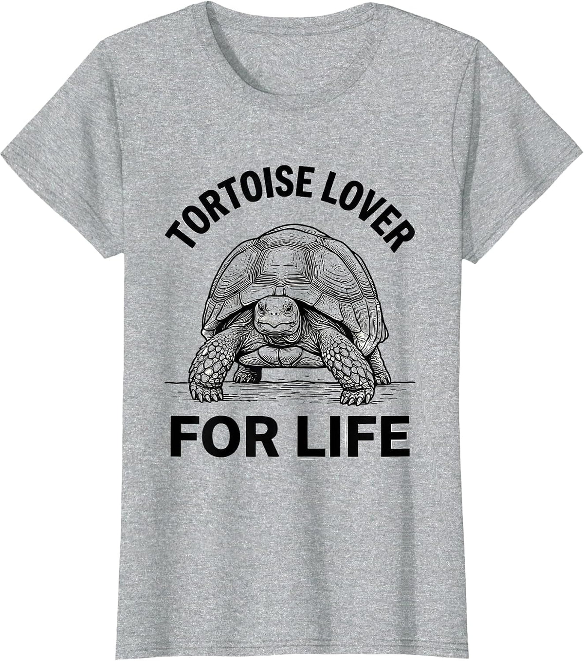 Tortoise Lover For Life Funny Animal Lover Gift T-Shirt - Heather Grey