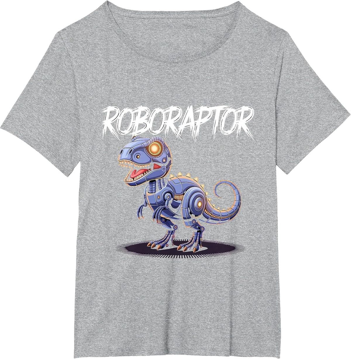 Robot Dinosaur T-Rex Robotic Engineer Dino Funny Robotics T-Shirt - Heather Grey