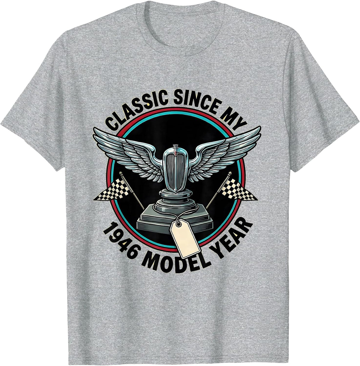 Men's Classic Since My 1946 Model Year Vintage Retro Car T-Shirt - Heather Grey