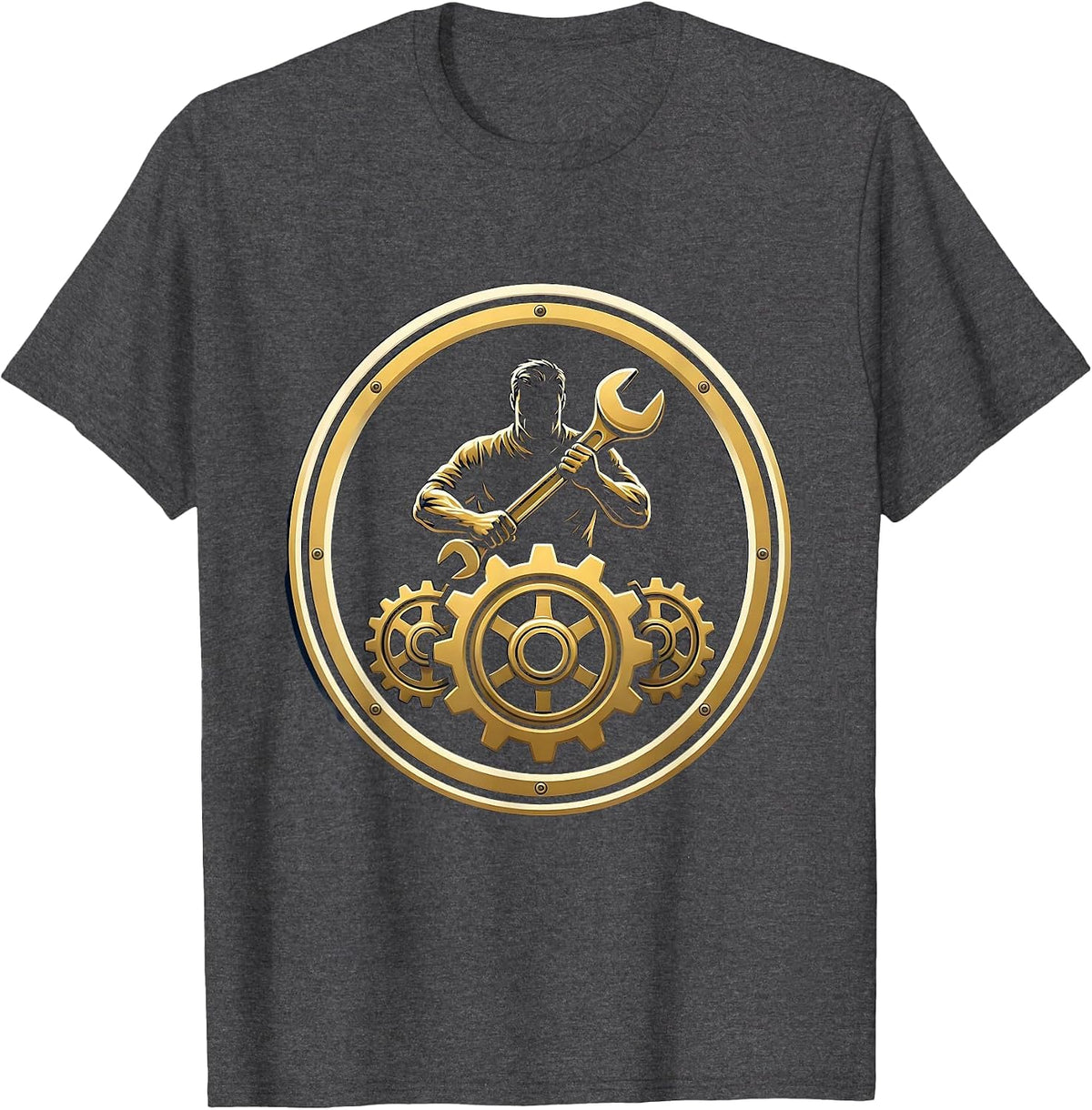 Men's Occupational Therapy Gear Assembly Illustration T-Shirt - Dark Heather Grey
