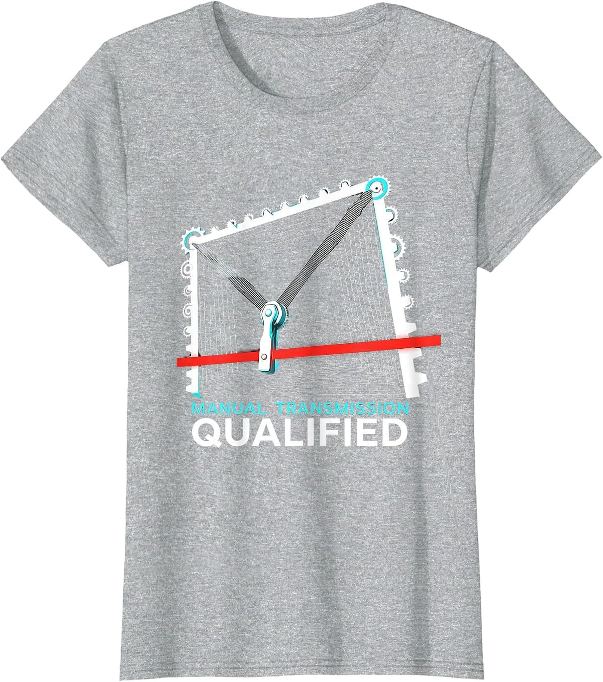 Manual Transmission Qualified New Wave Car Guy Mechanic Gift T-Shirt - Heather Grey