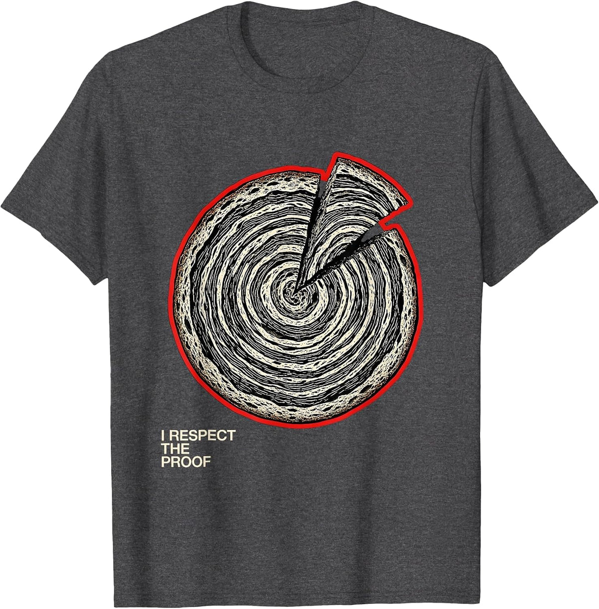I Respect The Proof Funny Baker Sourdough Bread Baking T-Shirt - Dark Heather Grey