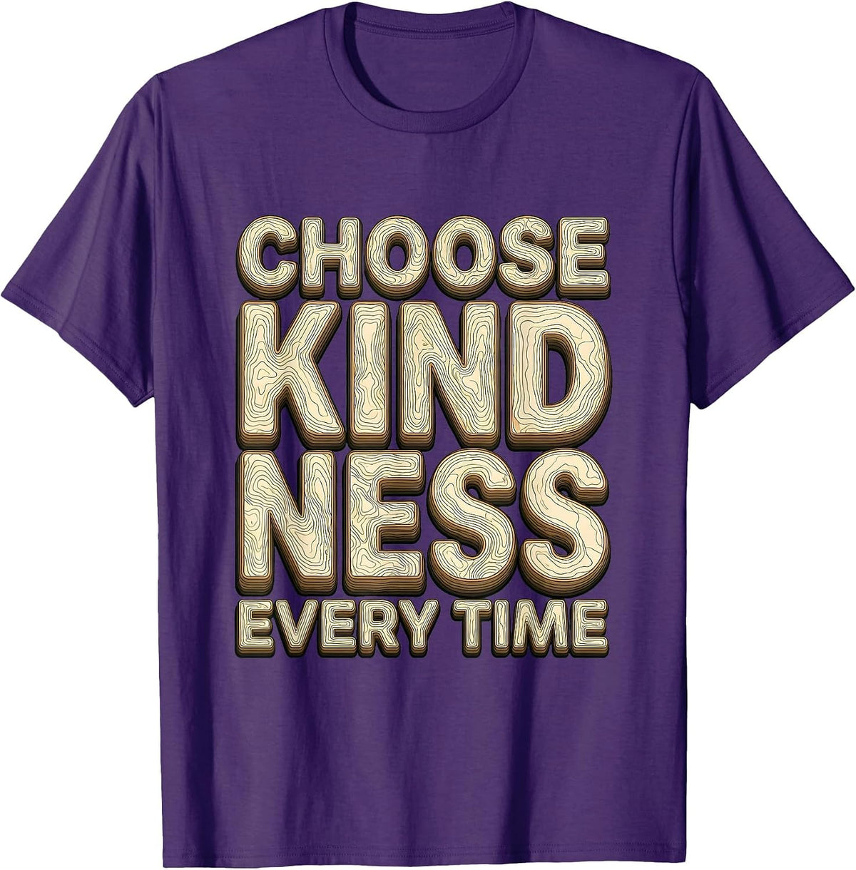Men's Choose Kindness Every Time Anti Bullying Design T-Shirt - Purple