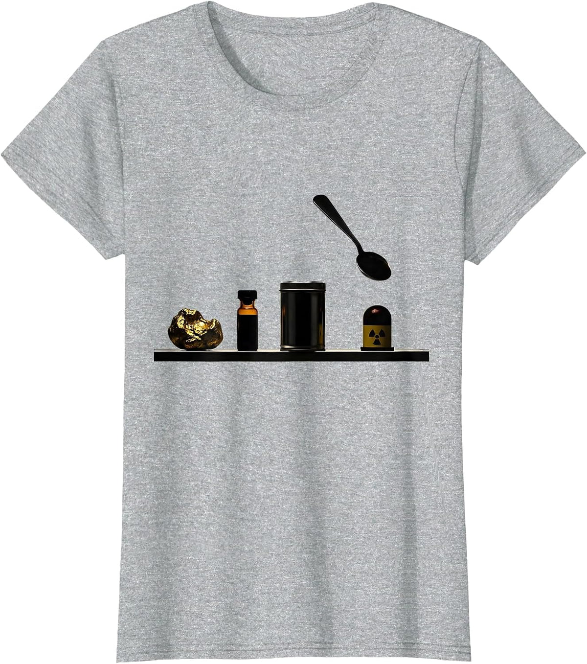 Elemental Specimen Minimalist Science Humor Teacher T-Shirt - Heather Grey