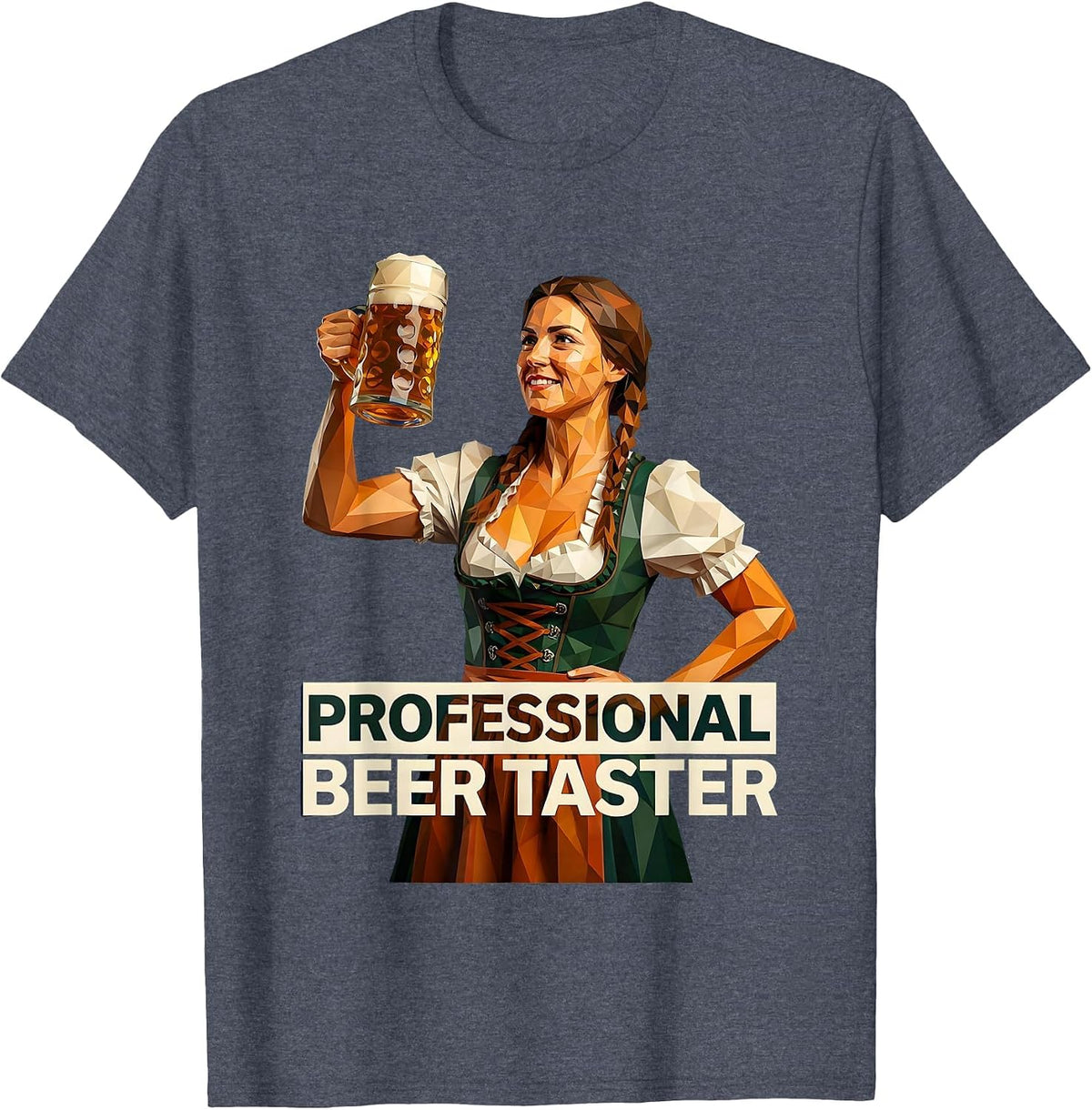 Professional Beer Taster Oktoberfest Design T-Shirt - Heather Blue