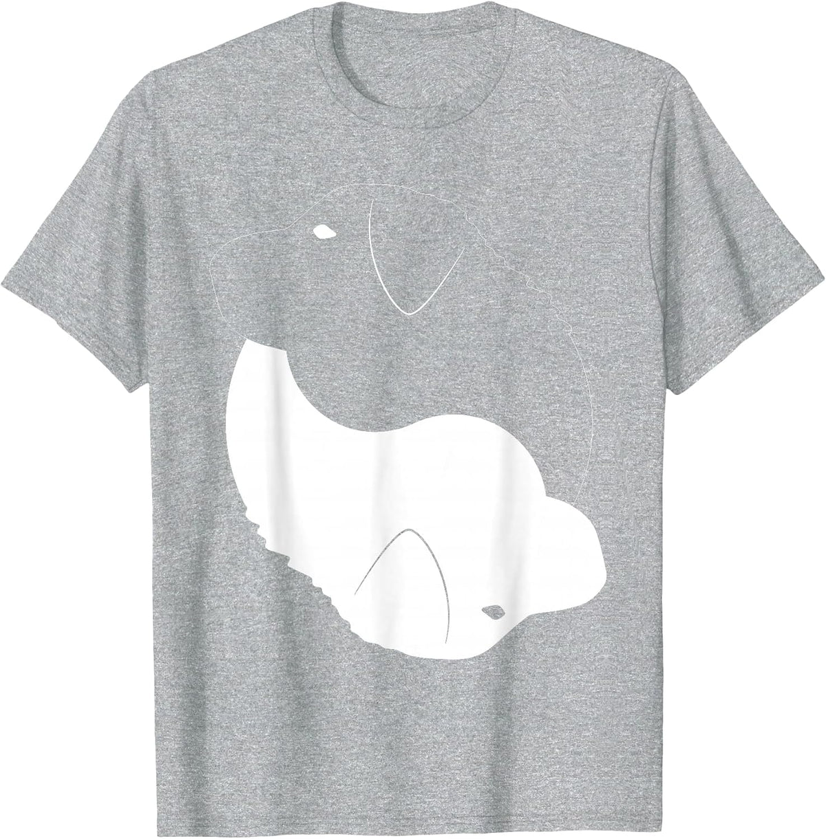 Yin Yang Great Pyrenees Funny Patou Symbol Meditation T-Shirt - Heather Grey