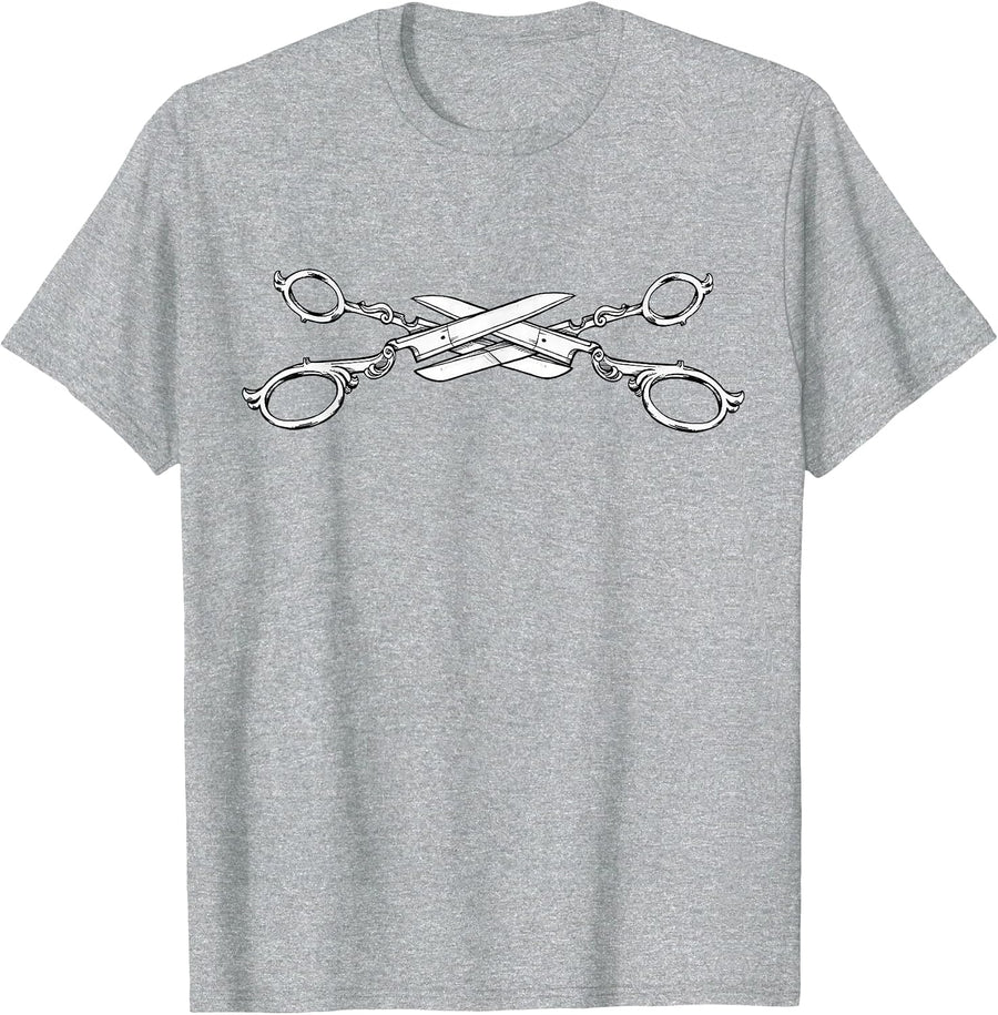 Scissors Lesbian Pride Month LGBTQ Feminist Human Rights T-Shirt - Heather Grey