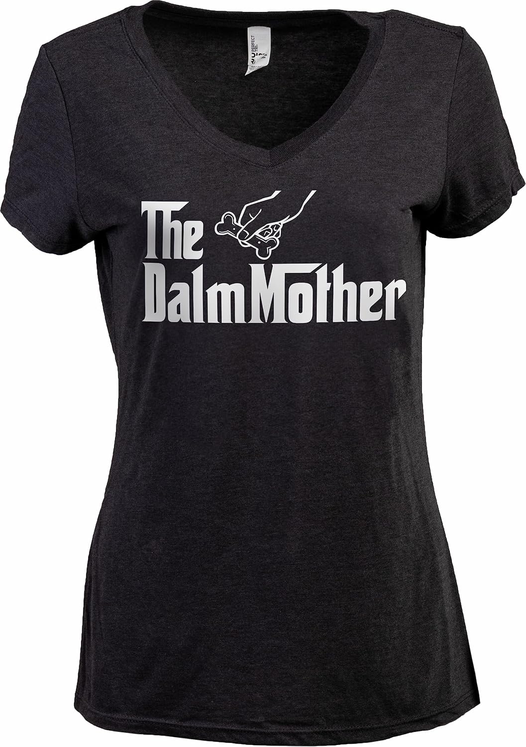 The Dogmother | Funny Cute Dog Mother Mom Owner Pet Doggo Pup Women V-Neck T-Shirt - Dalmatian