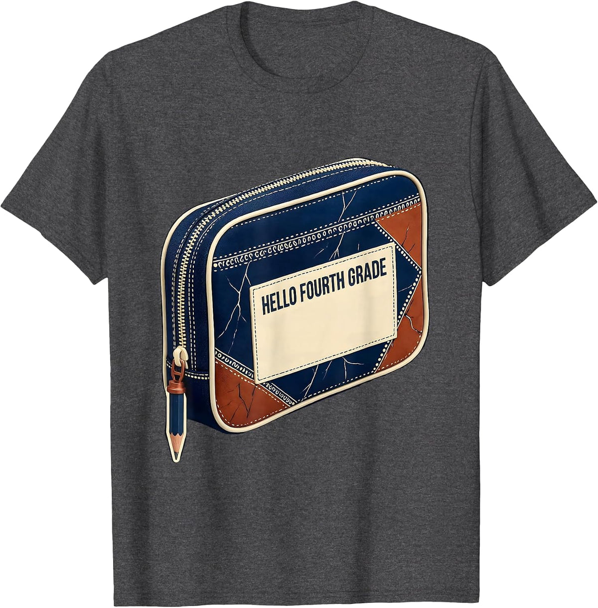 Hello Fourth Grade Tie Dye Back To School Teacher Student T-Shirt - Dark Heather Grey