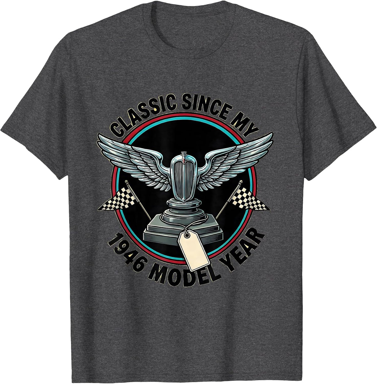 Men's Classic Since My 1946 Model Year Vintage Retro Car T-Shirt - Dark Heather Grey