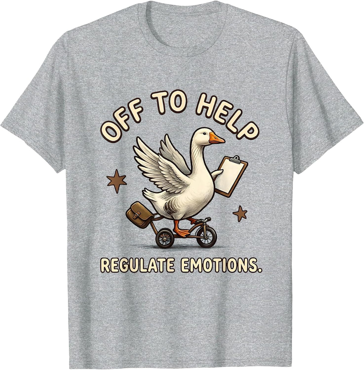 Men's Off To Help Regulate Emotions Funny Mental Health Counselor T-Shirt - Heather Grey