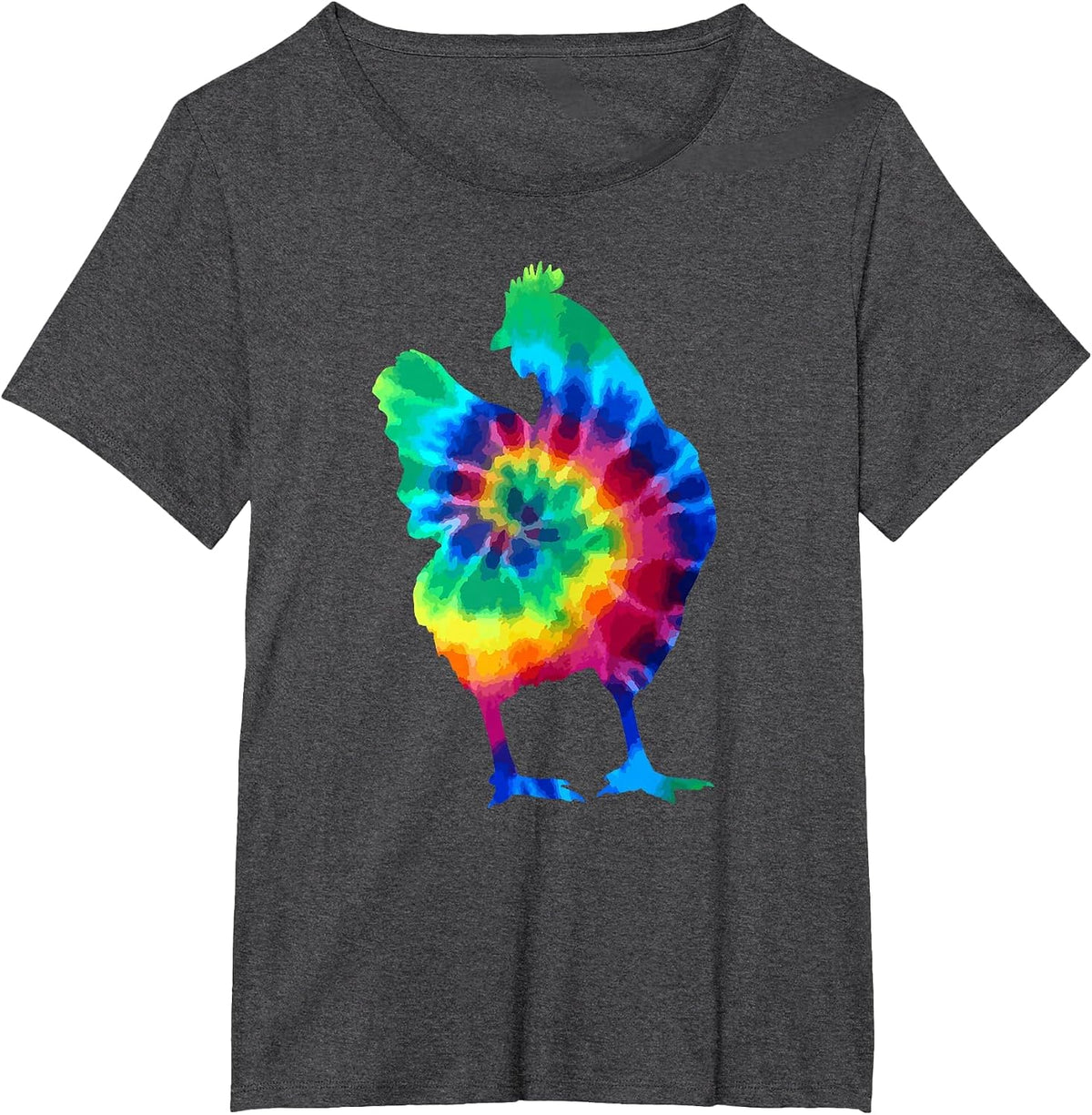 Chicken Tie Dye Vintage Hippie Chickens T-Shirt - Dark Heather Grey
