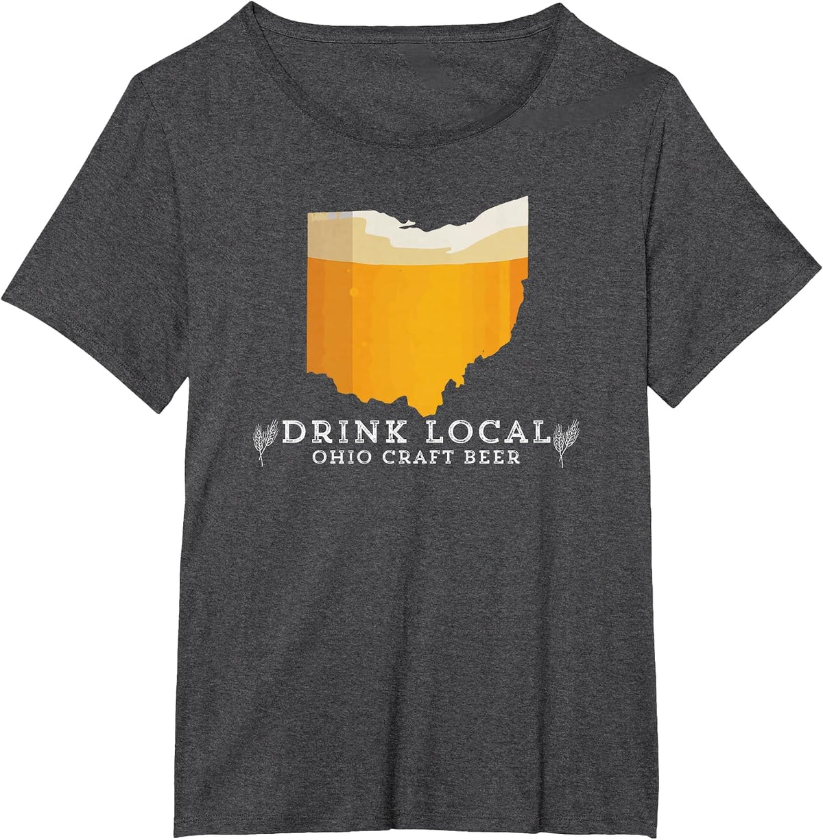 Drink Good Local Craft Beer: Ohio T Shirt T-Shirt - Dark Heather Grey